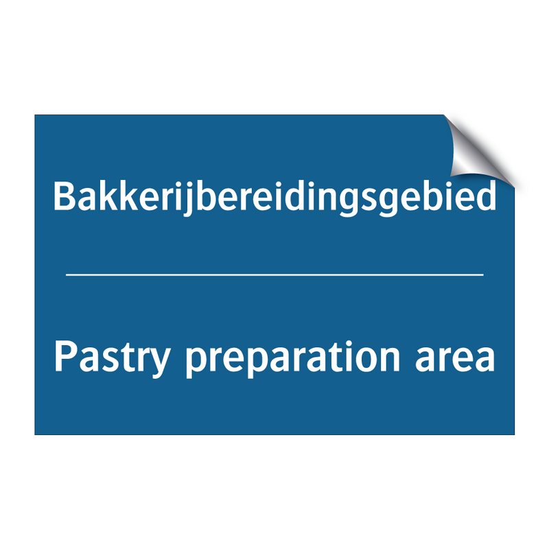 Bakkerijbereidingsgebied - Pastry preparation area