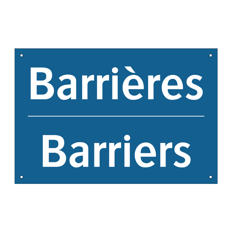 Barrières - Barriers & Barrières - Barriers & Barrières - Barriers & Barrières - Barriers