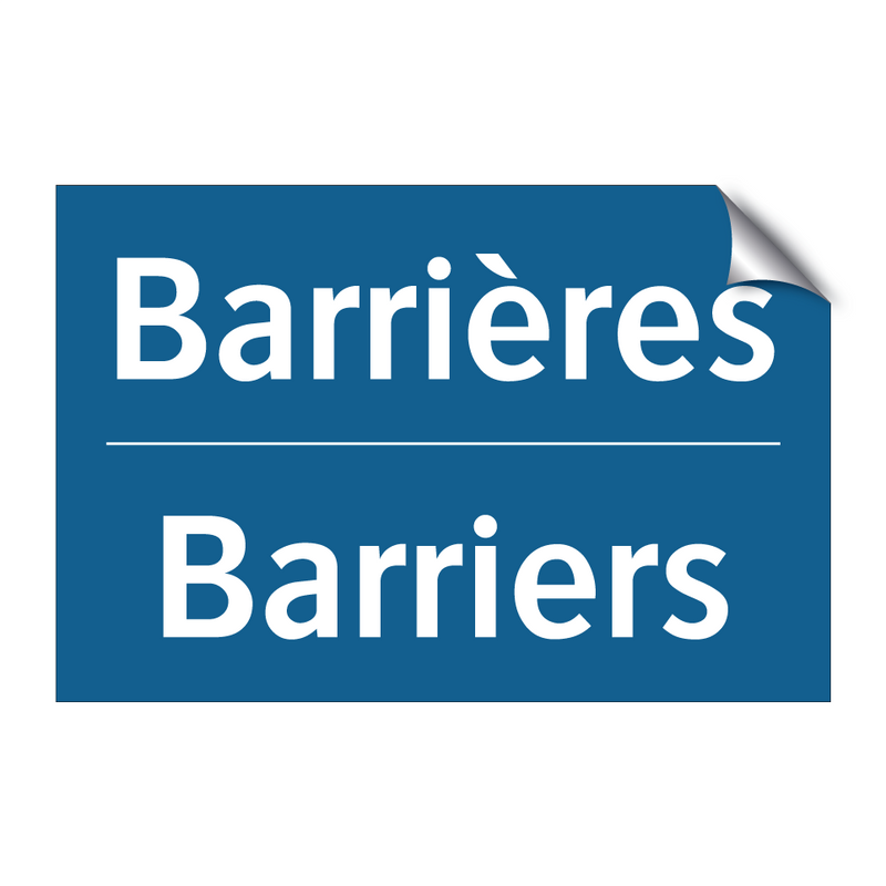 Barrières - Barriers & Barrières - Barriers & Barrières - Barriers & Barrières - Barriers