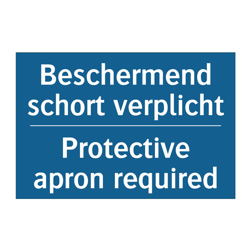 Beschermend schort verplicht - Protective apron required