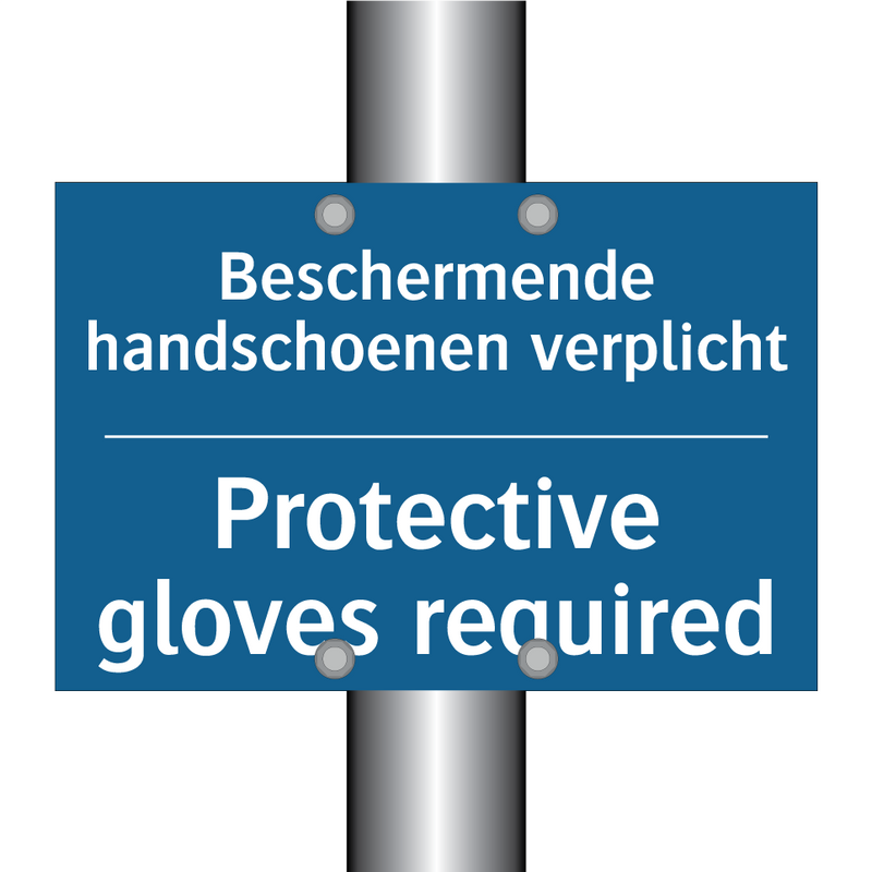 Beschermende handschoenen verplicht /.../ - Protective gloves required