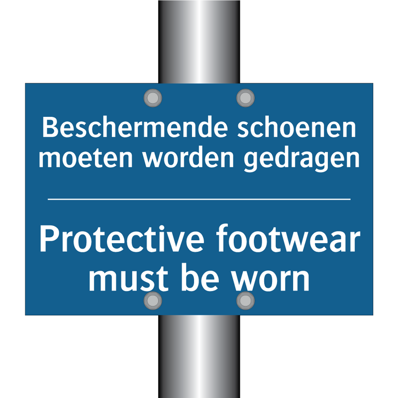 Beschermende schoenen moeten worden /.../ - Protective footwear must be worn /.../