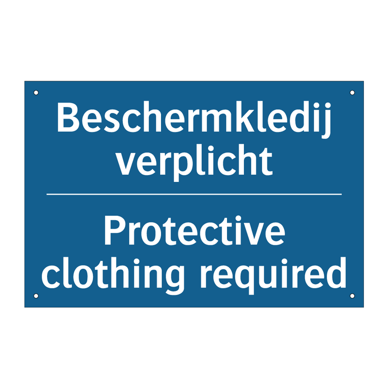 Beschermkledij verplicht - Protective clothing required