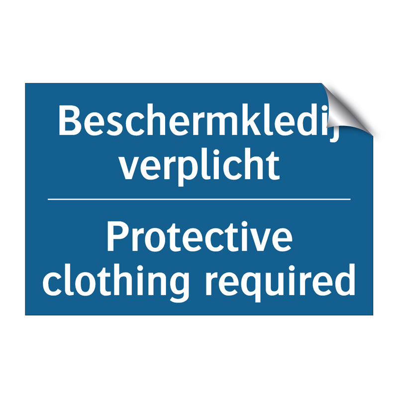 Beschermkledij verplicht - Protective clothing required