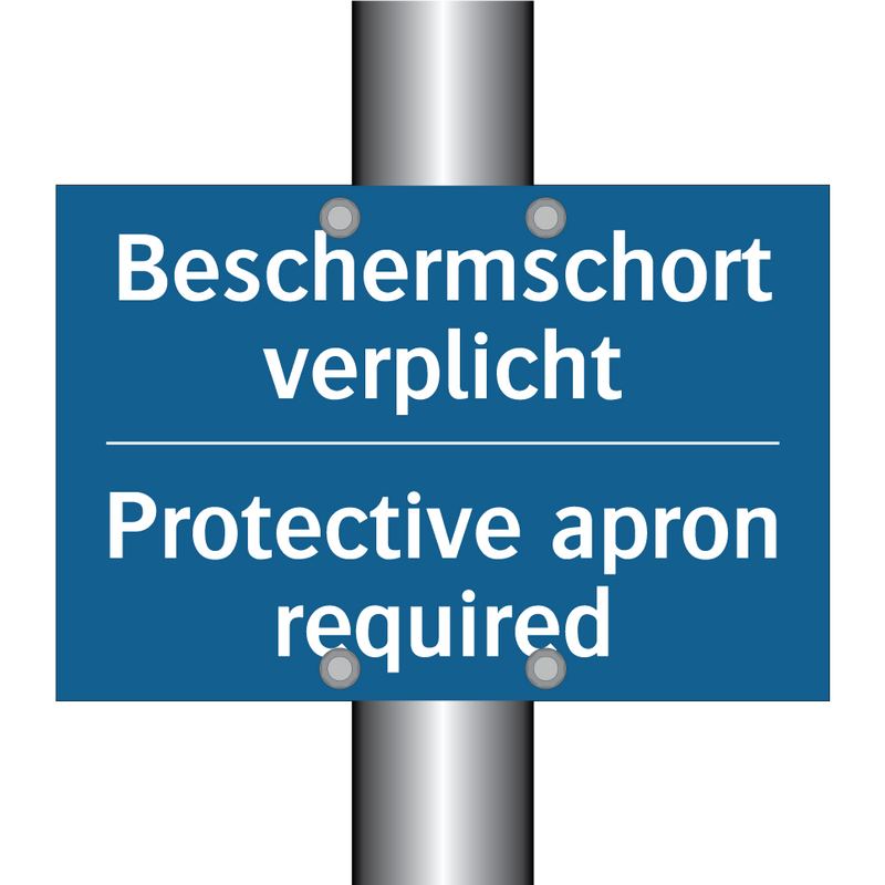 Beschermschort verplicht - Protective apron required