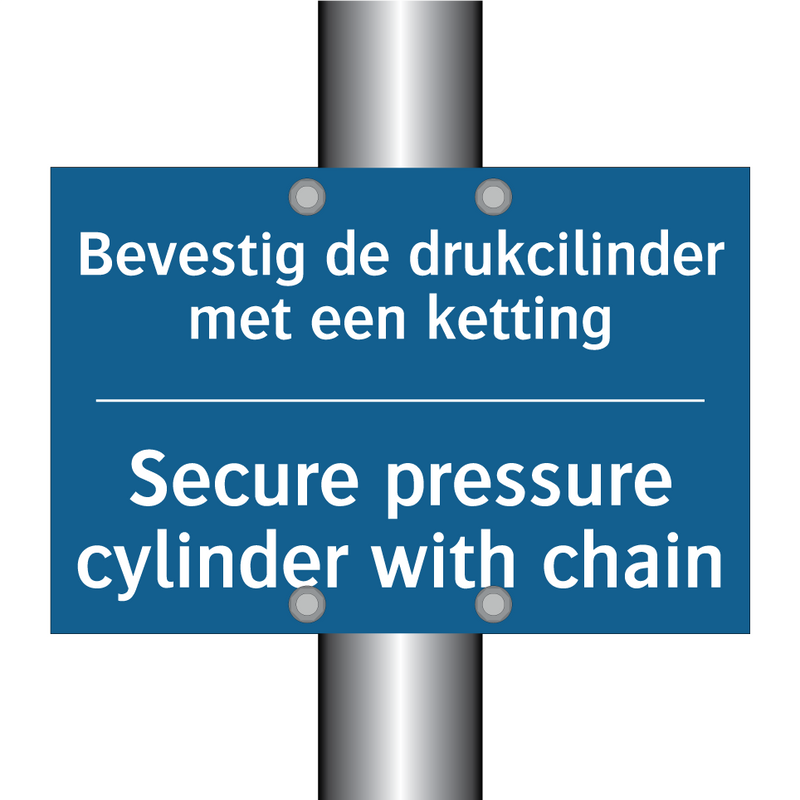 Bevestig de drukcilinder met een /.../ - Secure pressure cylinder with /.../