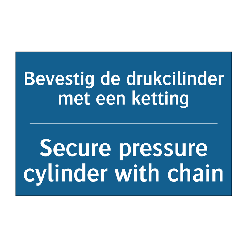 Bevestig de drukcilinder met een /.../ - Secure pressure cylinder with /.../