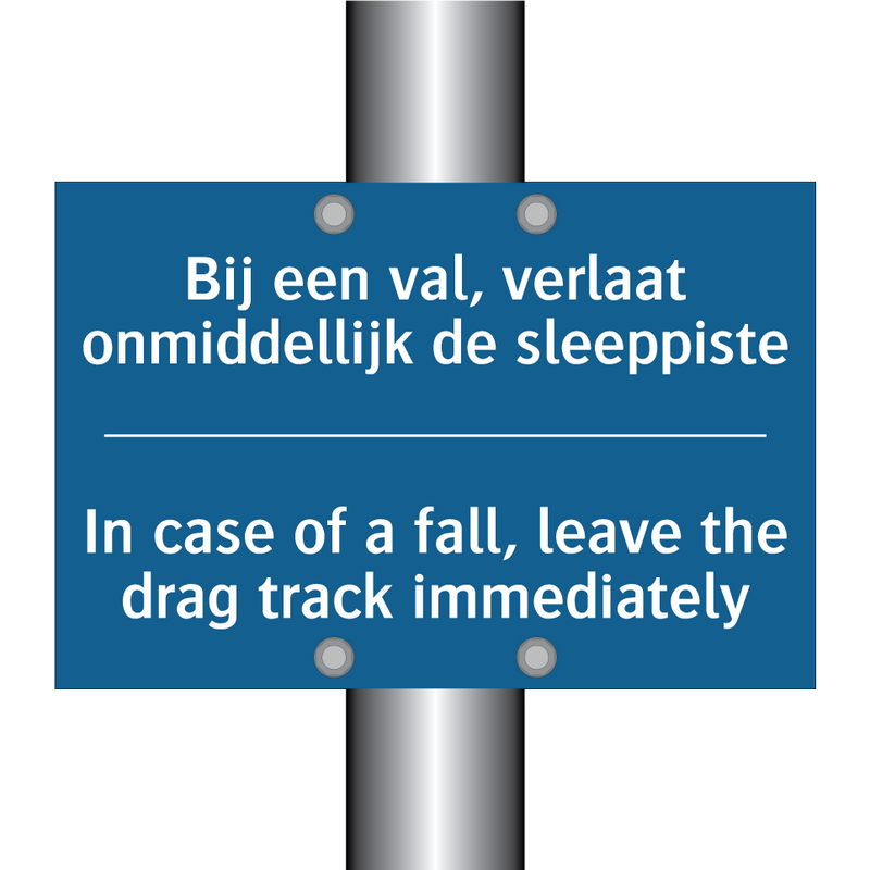 Bij een val, verlaat onmiddellijk /.../ - In case of a fall, leave the drag /.../