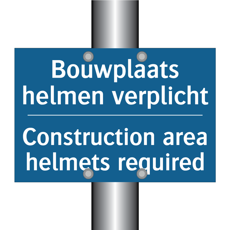 Bouwplaats helmen verplicht - Construction area helmets required /.../