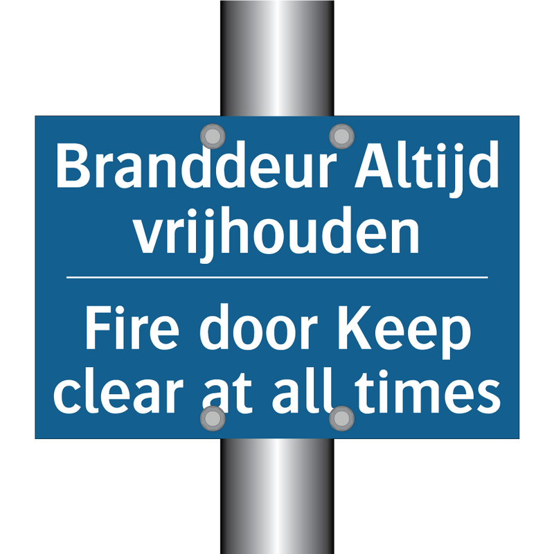 Branddeur Altijd vrijhouden - Fire door Keep clear at all times /.../