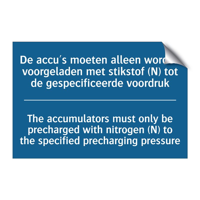 De accu's moeten alleen worden /.../ - The accumulators must only be /.../