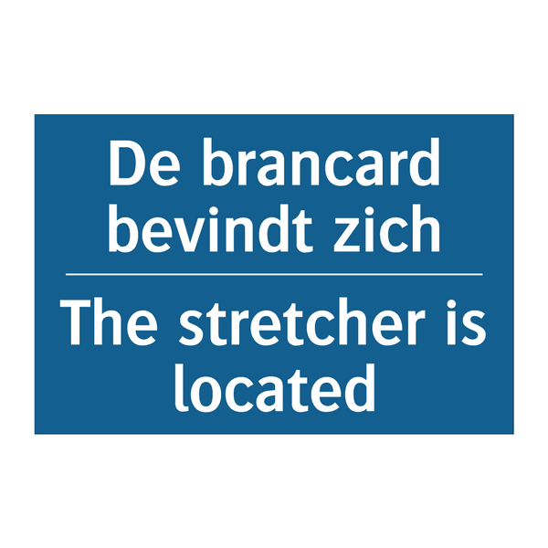 De brancard bevindt zich - The stretcher is located