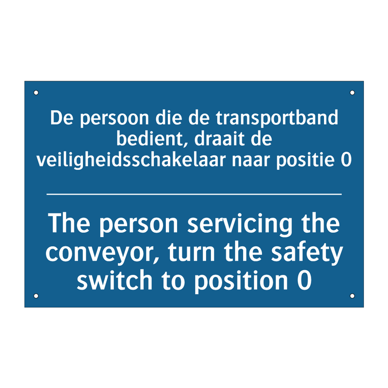 De persoon die de transportband /.../ - The person servicing the conveyor, /.../