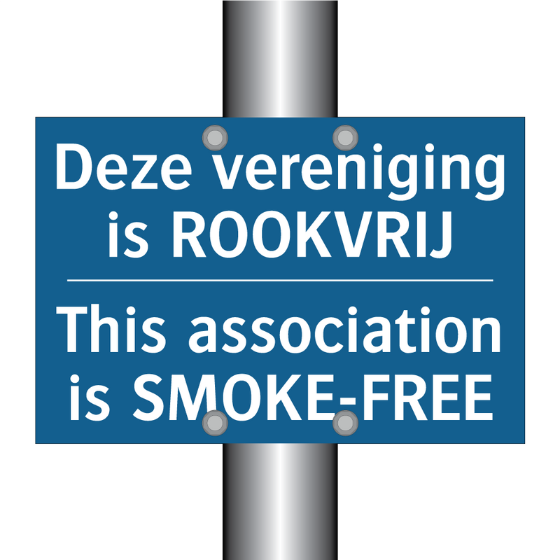 Deze vereniging is ROOKVRIJ - This association is SMOKE-FREE