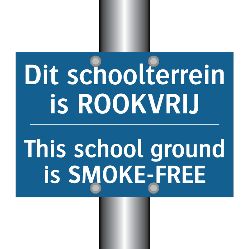 Dit schoolterrein is ROOKVRIJ - This school ground is SMOKE-FREE /.../