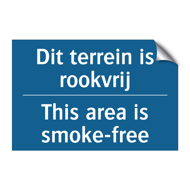 Dit terrein is rookvrij - This area is smoke-free