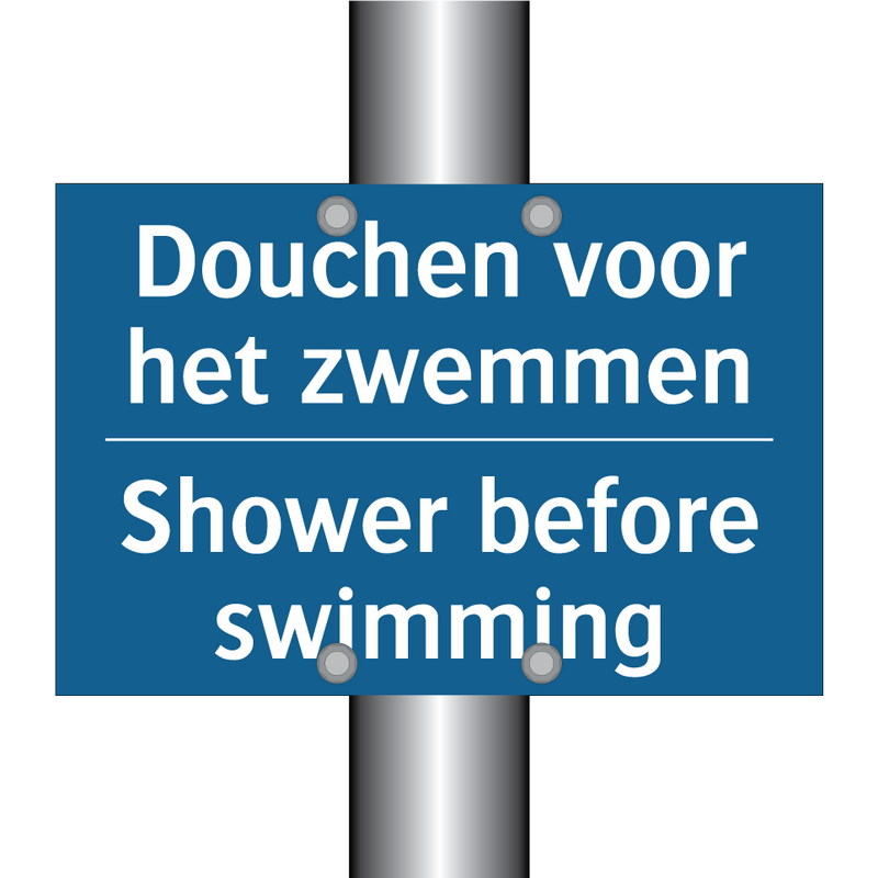 Douchen voor het zwemmen - Shower before swimming