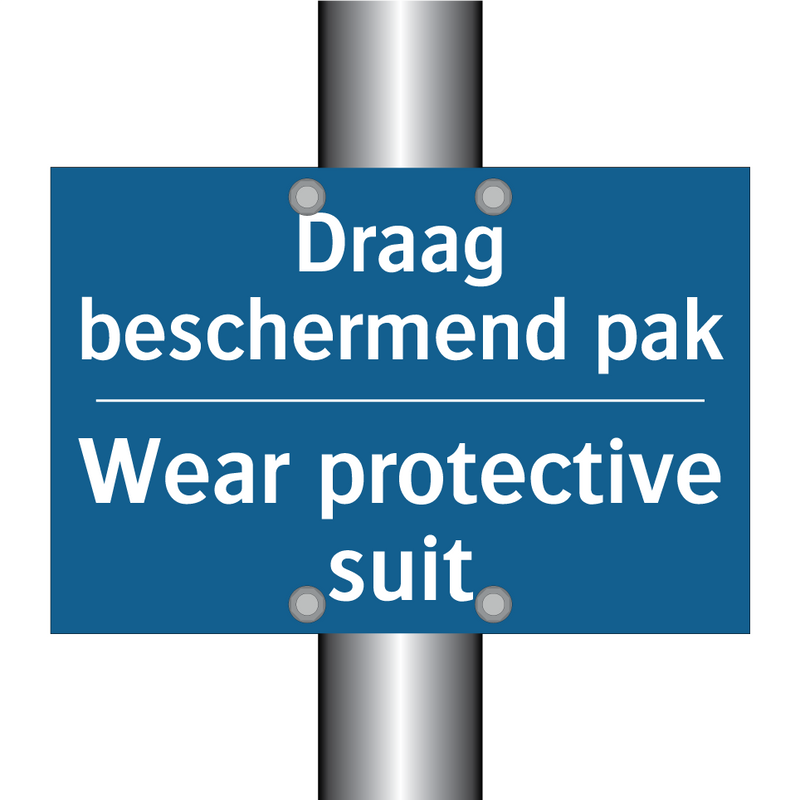 Draag beschermend pak - Wear protective suit & Draag beschermend pak - Wear protective suit