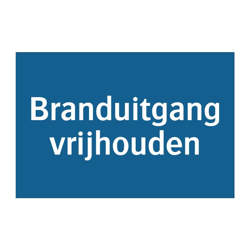 Branduitgang vrijhouden & Branduitgang vrijhouden & Branduitgang vrijhouden