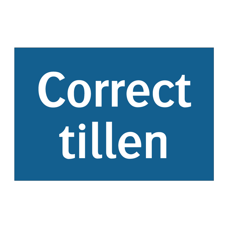 Correct tillen & Correct tillen & Correct tillen & Correct tillen & Correct tillen & Correct tillen