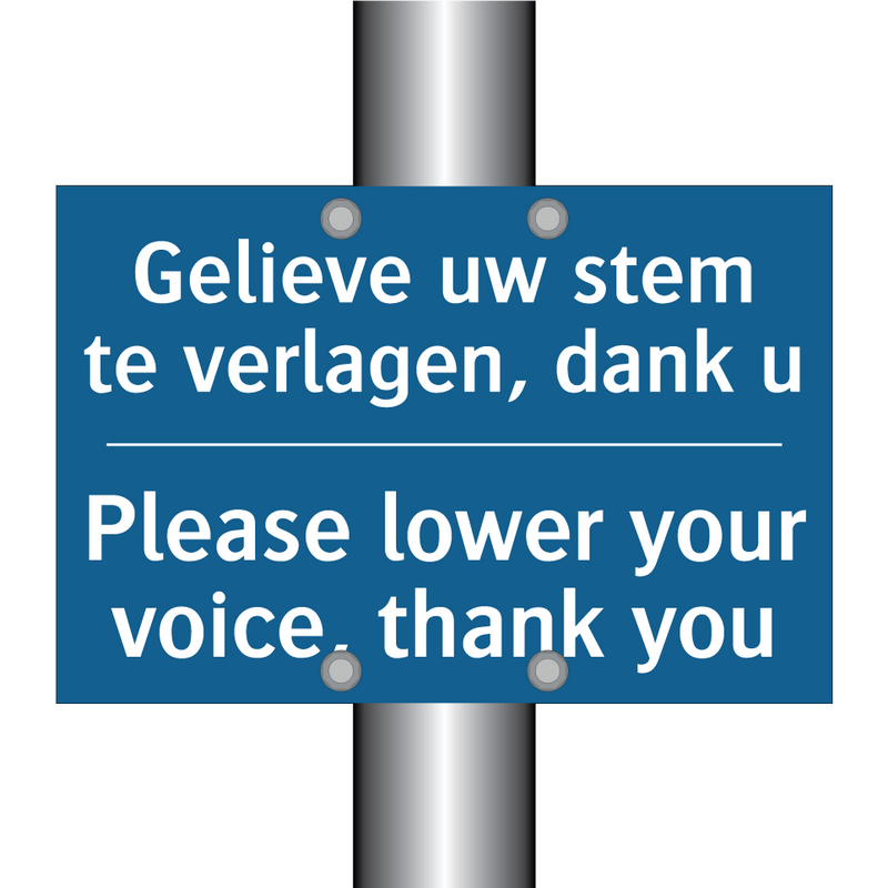 Gelieve uw stem te verlagen, dank /.../ - Please lower your voice, thank /.../