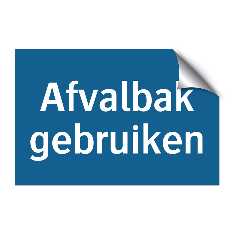 Afvalbak gebruiken & Afvalbak gebruiken & Afvalbak gebruiken & Afvalbak gebruiken