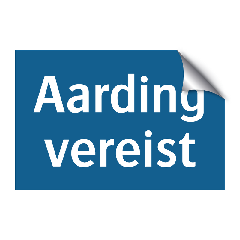 Aarding vereist & Aarding vereist & Aarding vereist & Aarding vereist