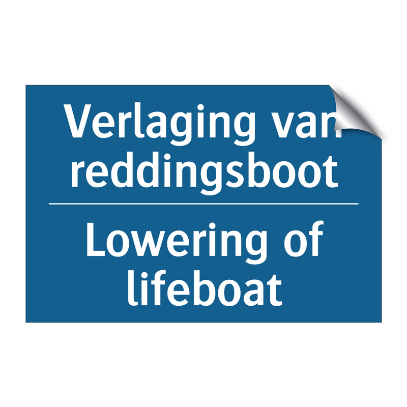 Verlaging van reddingsboot - Lowering of lifeboat