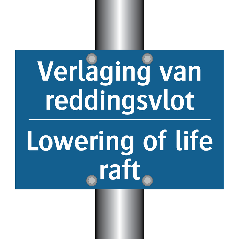 Verlaging van reddingsvlot - Lowering of life raft