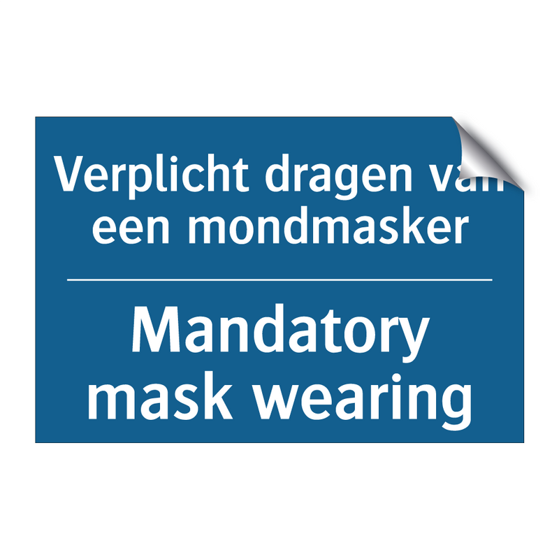 Verplicht dragen van een mondmasker /.../ - Mandatory mask wearing