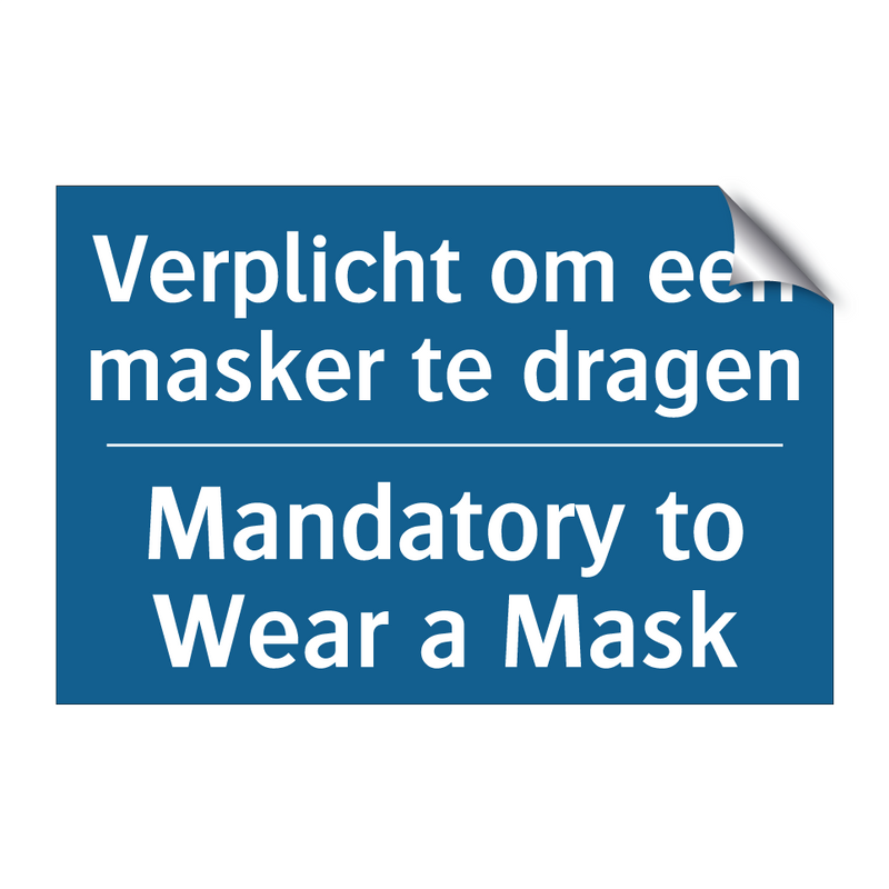 Verplicht om een ​​masker te dragen /.../ - Mandatory to Wear a Mask