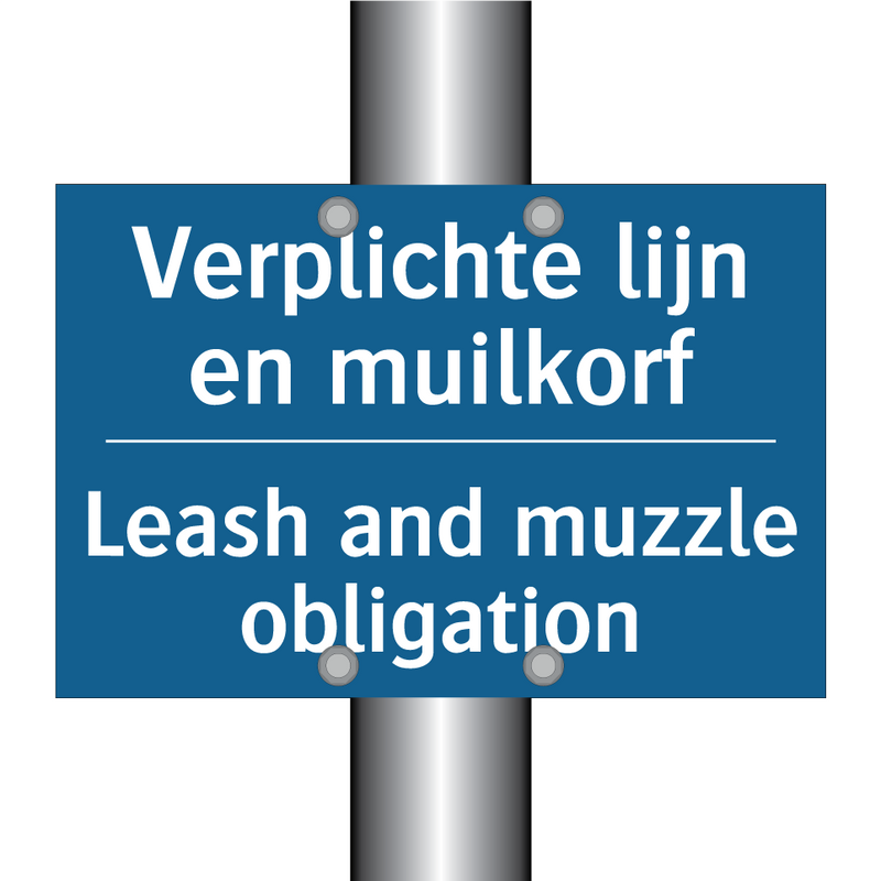 Verplichte lijn en muilkorf - Leash and muzzle obligation