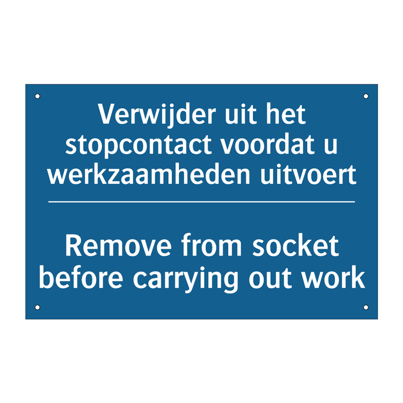 Verwijder uit het stopcontact /.../ - Remove from socket before carrying /.../