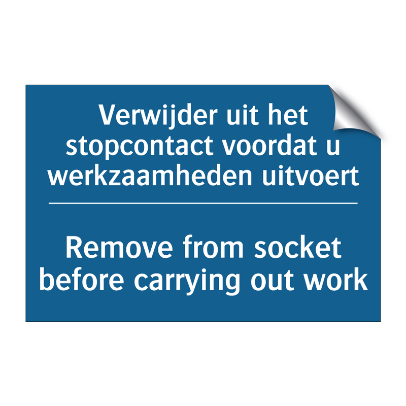 Verwijder uit het stopcontact /.../ - Remove from socket before carrying /.../