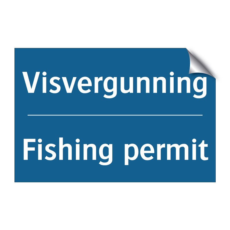 Visvergunning - Fishing permit & Visvergunning - Fishing permit & Visvergunning - Fishing permit