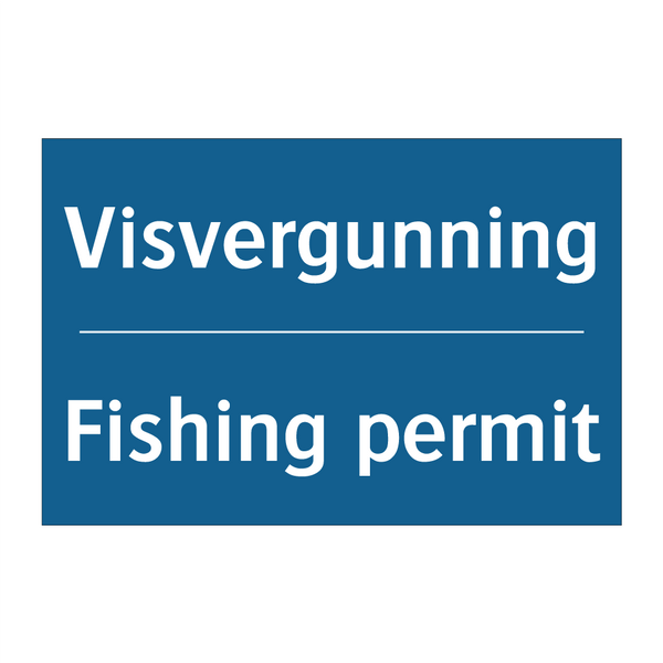 Visvergunning - Fishing permit & Visvergunning - Fishing permit & Visvergunning - Fishing permit