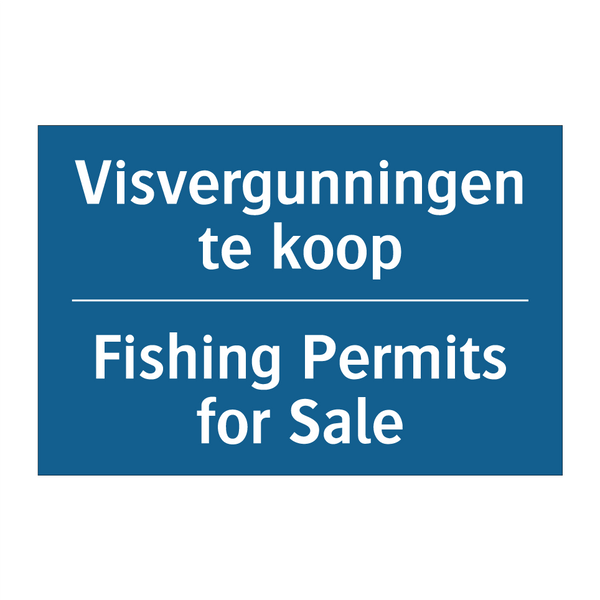 Visvergunningen te koop - Fishing Permits for Sale