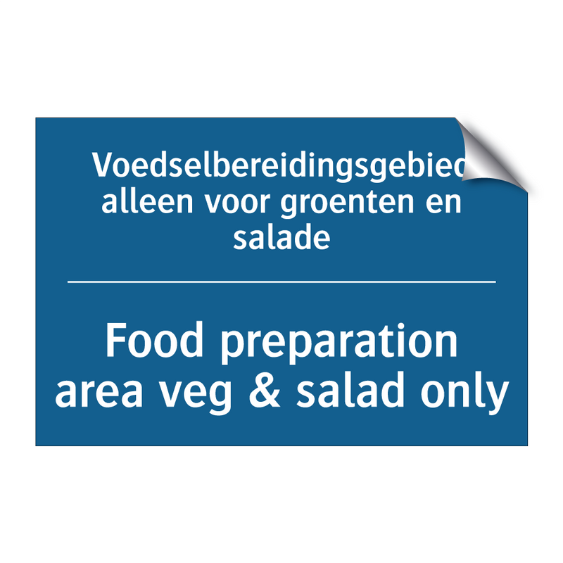 Voedselbereidingsgebied alleen /.../ - Food preparation area veg & salad /.../