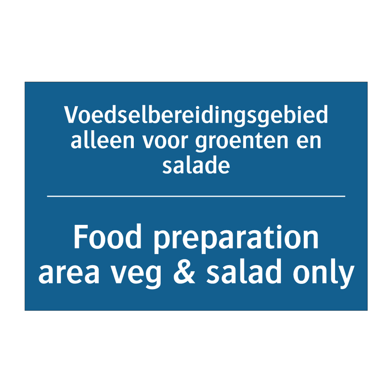 Voedselbereidingsgebied alleen /.../ - Food preparation area veg & salad /.../