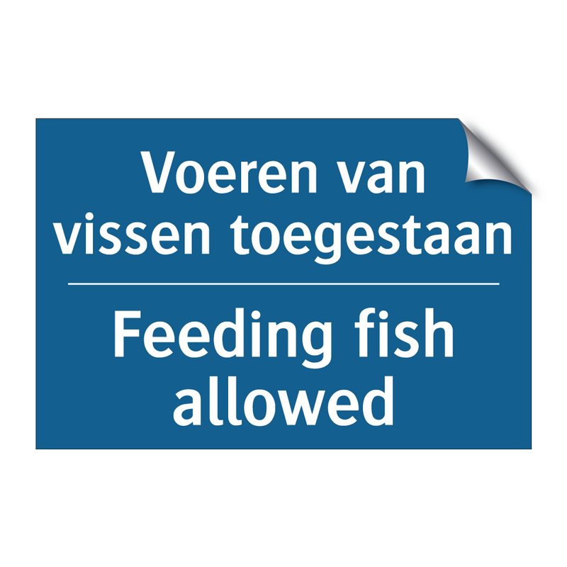 Voeren van vissen toegestaan - Feeding fish allowed