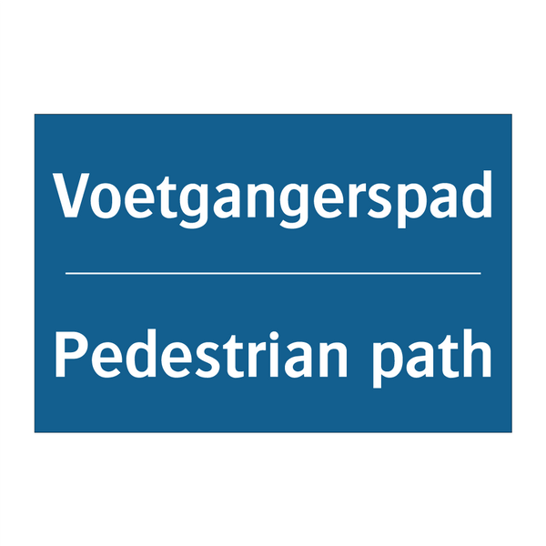 Voetgangerspad - Pedestrian path & Voetgangerspad - Pedestrian path