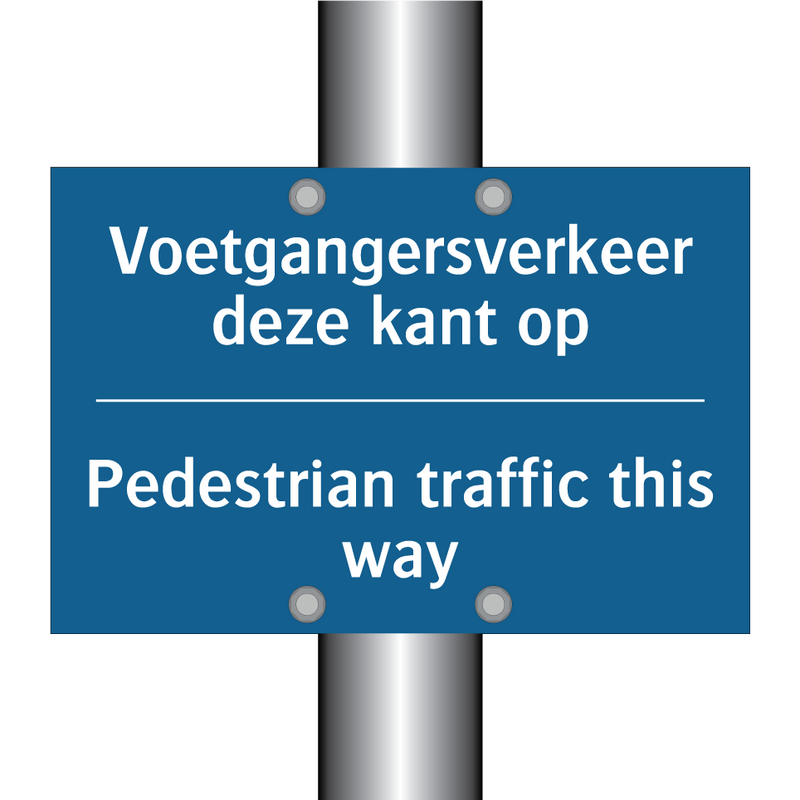 Voetgangersverkeer deze kant op /.../ - Pedestrian traffic this way