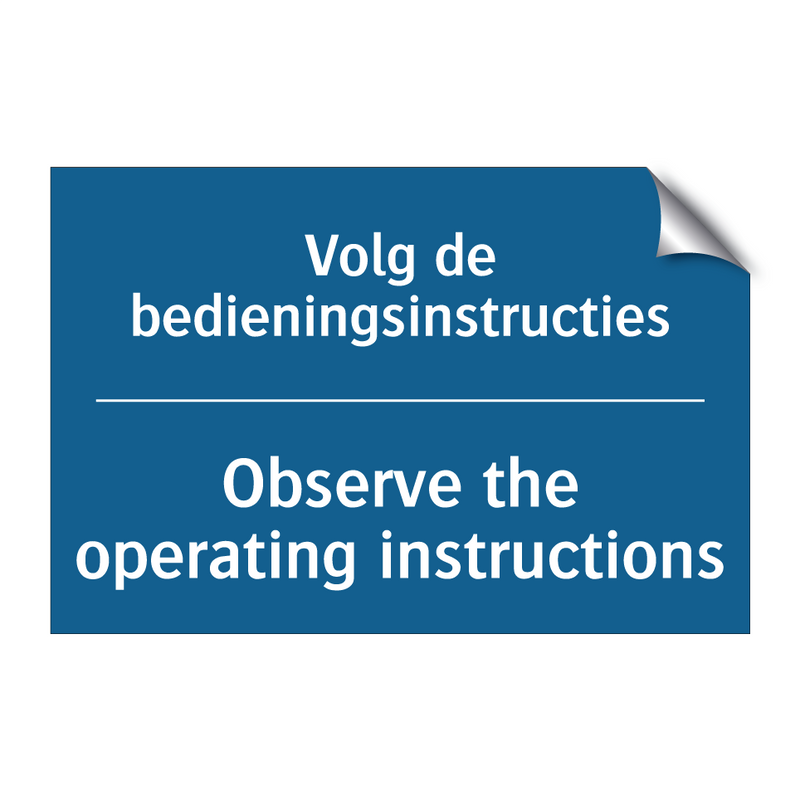 Volg de bedieningsinstructies - Observe the operating instructions /.../