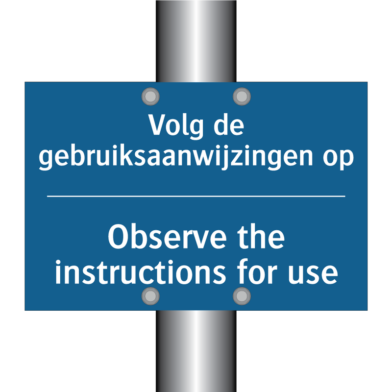 Volg de gebruiksaanwijzingen op /.../ - Observe the instructions for use /.../