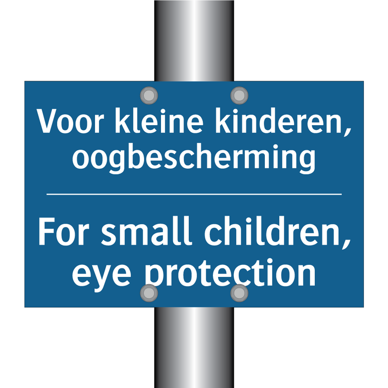 Voor kleine kinderen, oogbescherming /.../ - For small children, eye protection /.../