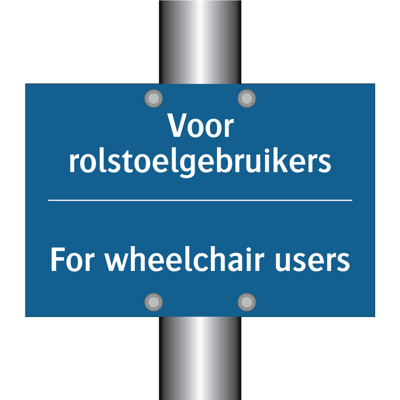 Voor rolstoelgebruikers - For wheelchair users & Voor rolstoelgebruikers - For wheelchair users