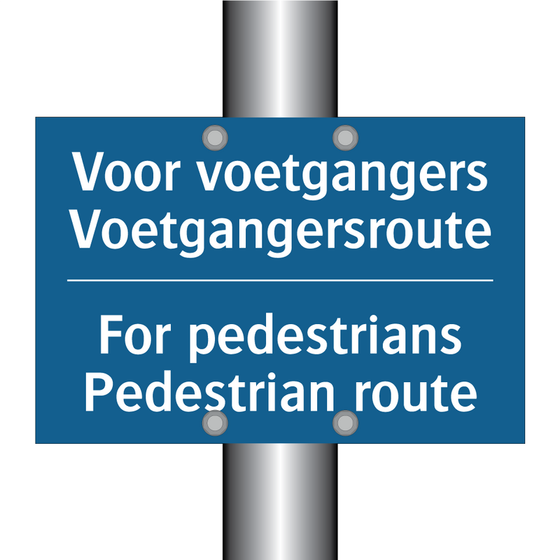 Voor voetgangers Voetgangersroute /.../ - For pedestrians Pedestrian route /.../