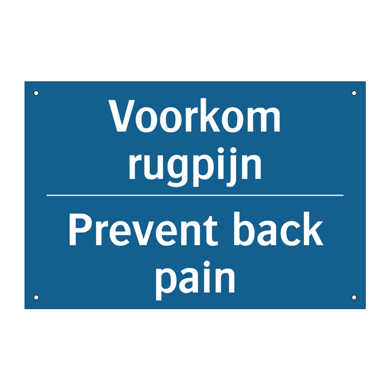 Voorkom rugpijn - Prevent back pain & Voorkom rugpijn - Prevent back pain