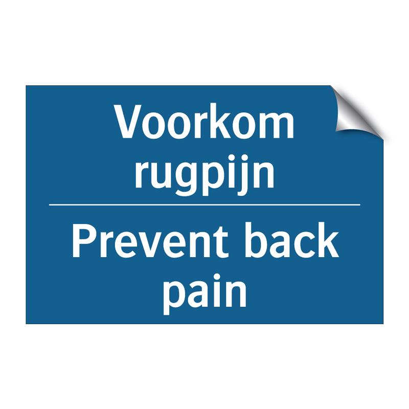 Voorkom rugpijn - Prevent back pain & Voorkom rugpijn - Prevent back pain