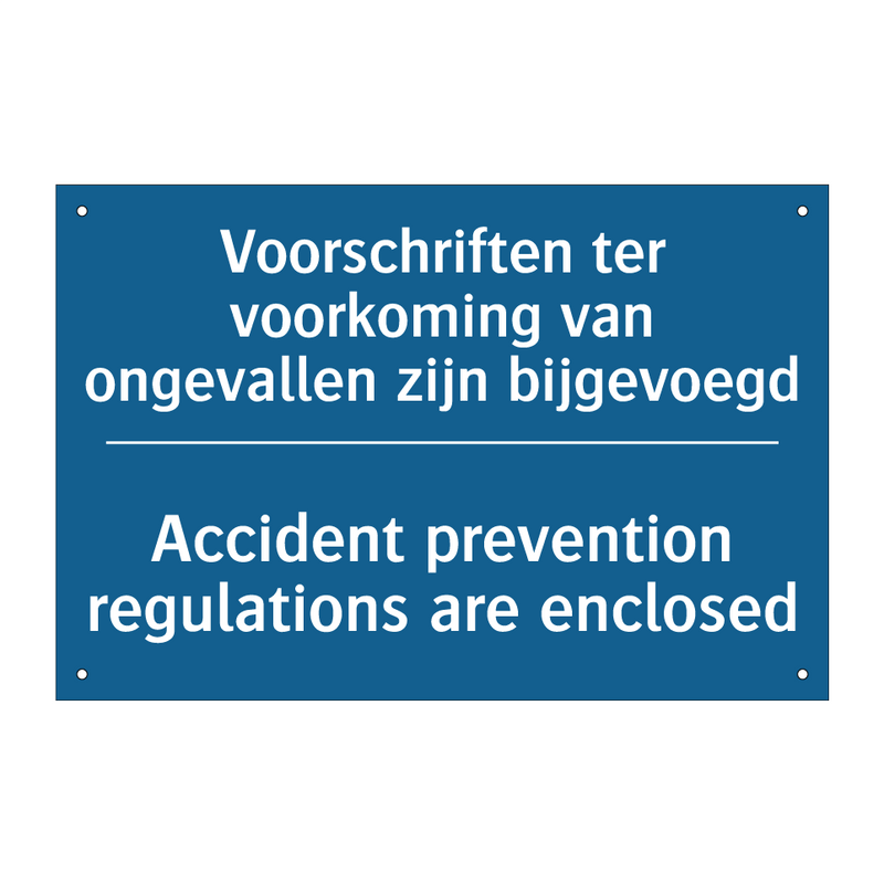 Voorschriften ter voorkoming van /.../ - Accident prevention regulations /.../